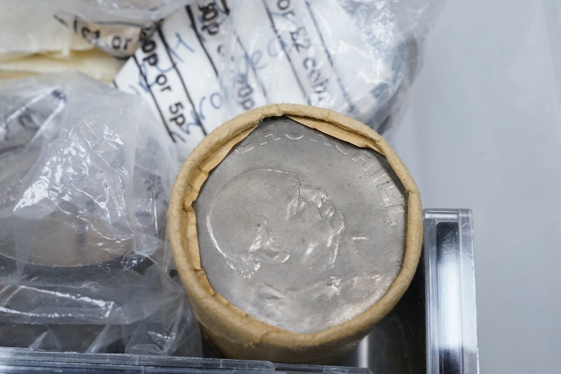 A group of modern commemorative crowns and decimal packs